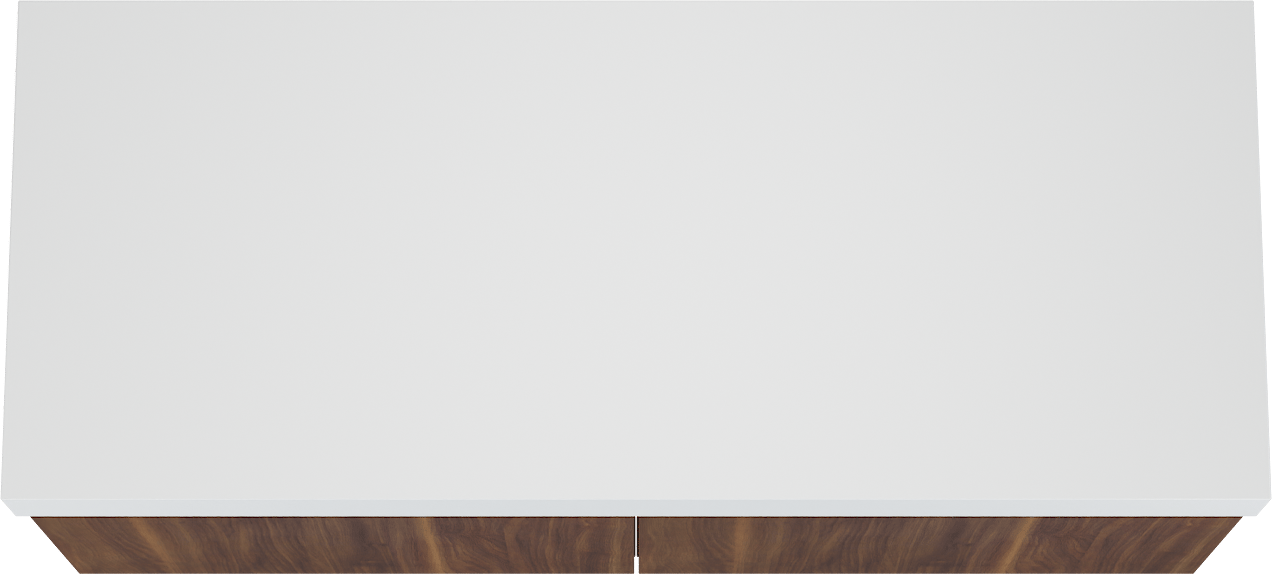 Balmani Sfera zwevend badmeubel 135 x 55 cm amerikaans notenhout met Dominus enkel of dubbel wastafelblad in solid surface mat wit