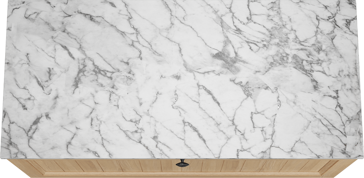Balmani Lemon zwevend badmeubel 120 x 55 cm, fineer naturel eiken met Stretto enkel of dubbel wastafelblad in carrara