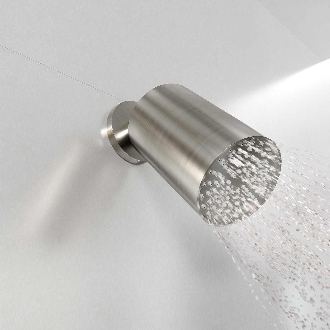 Blaufoss Luxor 90 Hoofddouche rond 14 x 9 cm met wand douchearm Brushed Coolmetal