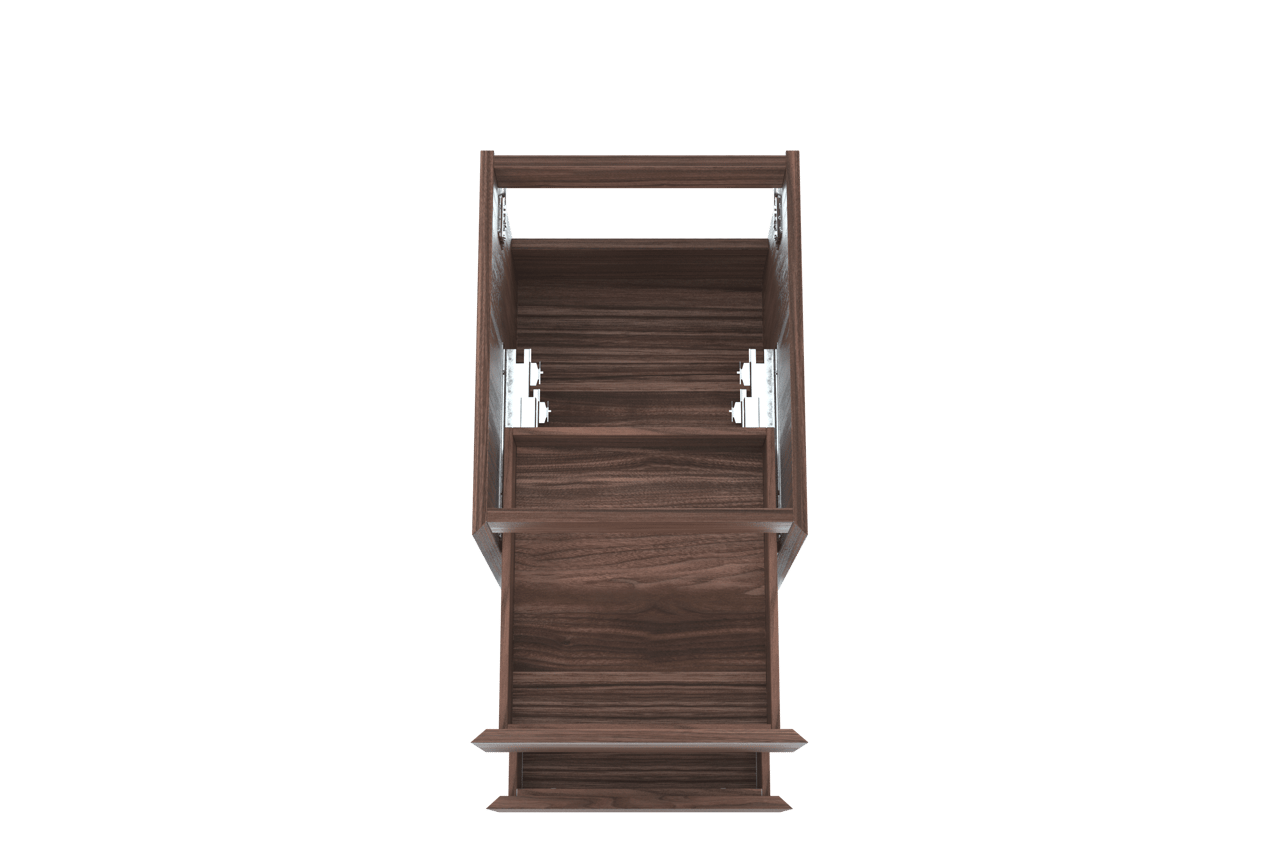 Balmani Mitra meuble sous-vasque suspendu 45 x 55 cm plaqué noyer 2 tiroirs