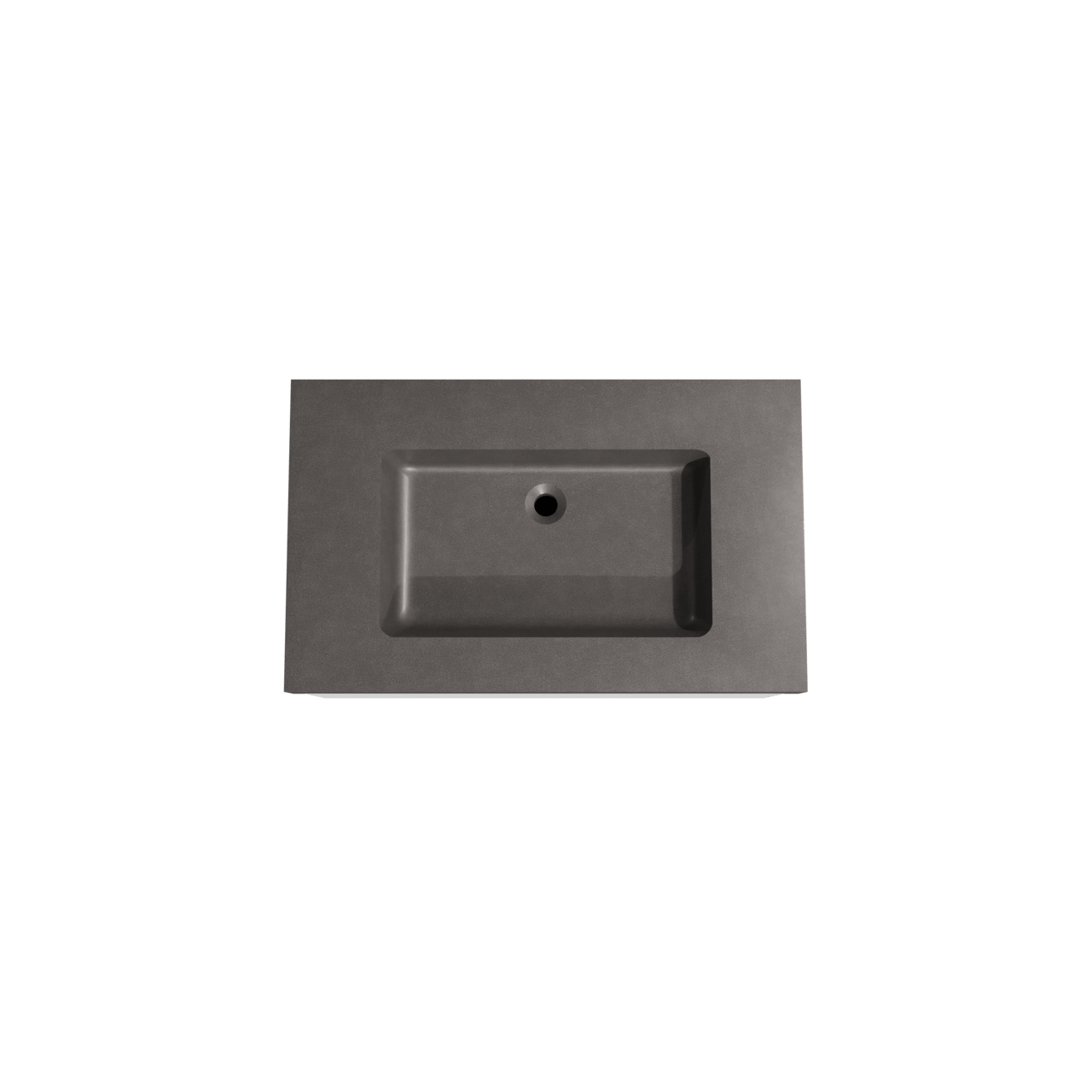 Storke Edge hängendes Möbelstück Set: 85 x 52 cm, Weiß matt, mit Scuro High Einzelwaschtisch, Quarz Schwarz matt