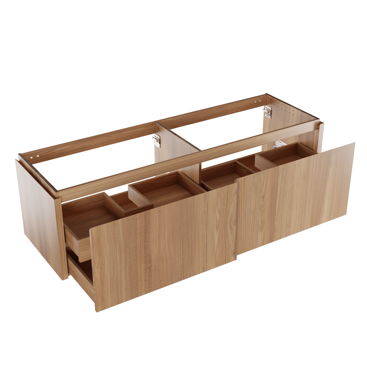 Balmani Eclips hängendes möbelstück Waschtischunterschränke 180 x 55 cm Teak 4 Schubladen