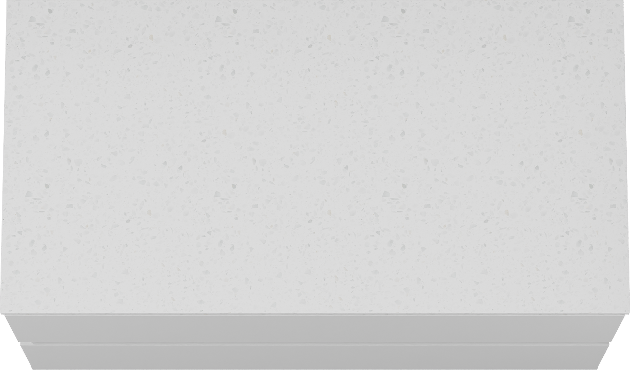 Linie Lado zwevend badkamermeubel 90 x 46 cm glanzend wit met Lado enkel tablet in melamine terrazzo wit
