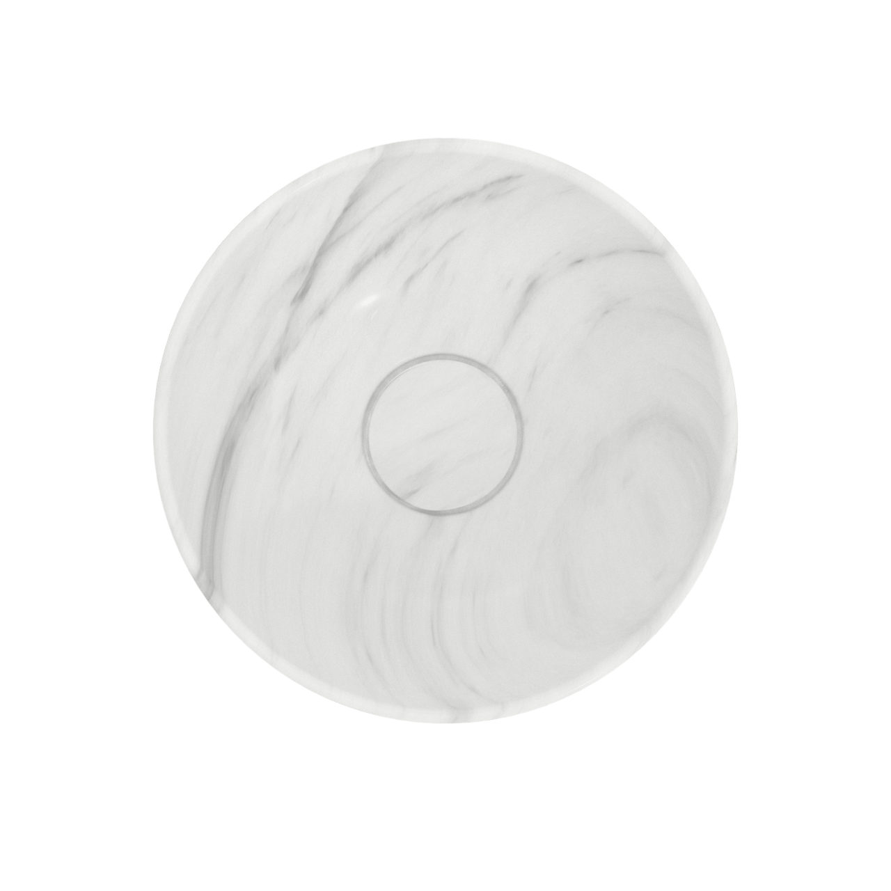 Balmani Bowl vasque à poser marbre carrare rond Ø 24 cm