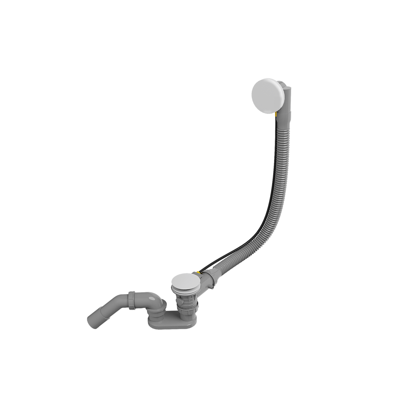 Santeg Unibath Flat siphon de baignoire avec trop-plein 70 cm blanc mat