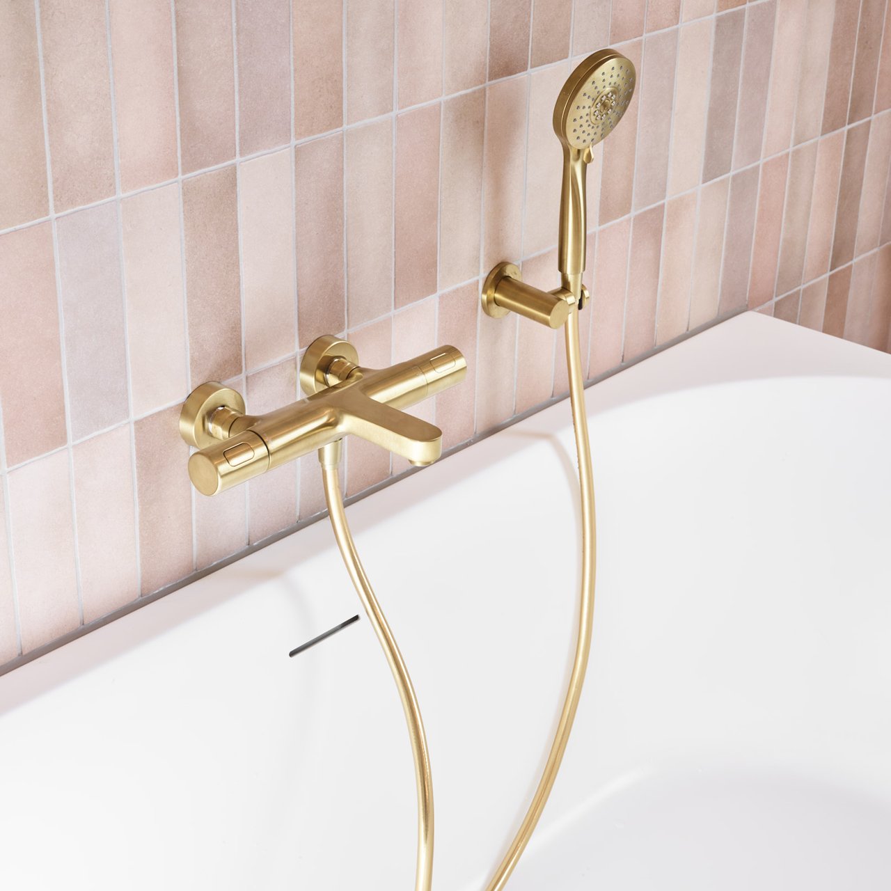 Blaufoss Apollo robinet baignoire thermostatique Brushed Gold