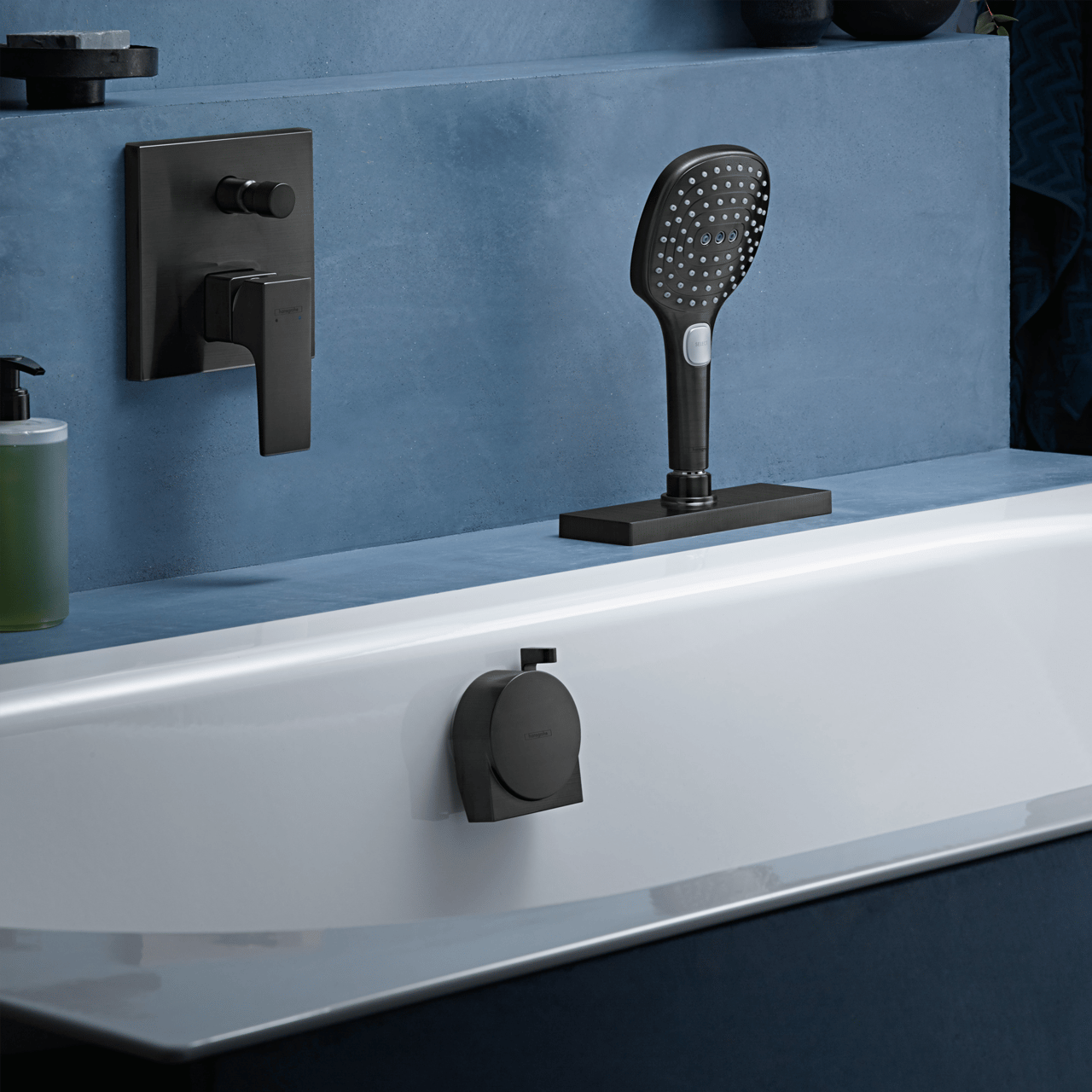 Hansgrohe Exafill garniture de remplissage, vidage et trop-plein baignoire Brushed Black Chrome