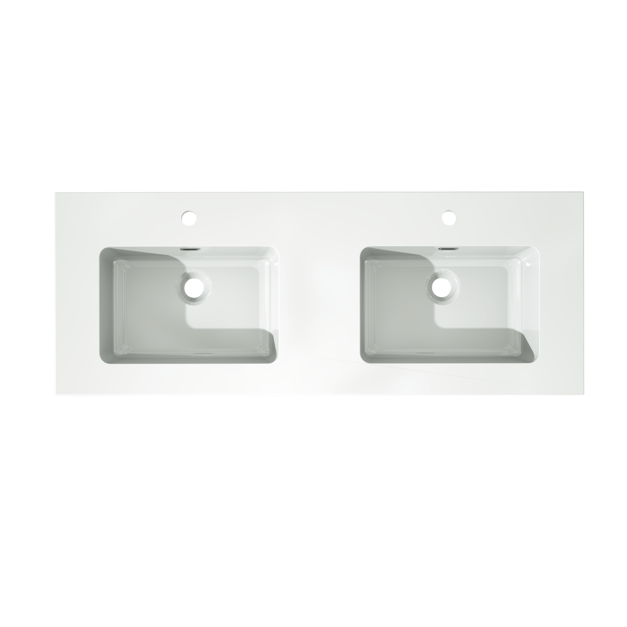 Storke Diva dubbele wastafel glanzend composiet marmer 120 x 46 cm