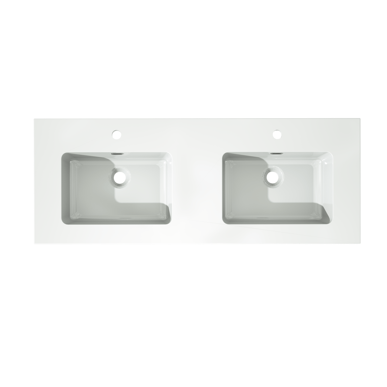 Storke Diva double vasque marbre composite brillant 120 x 46 cm