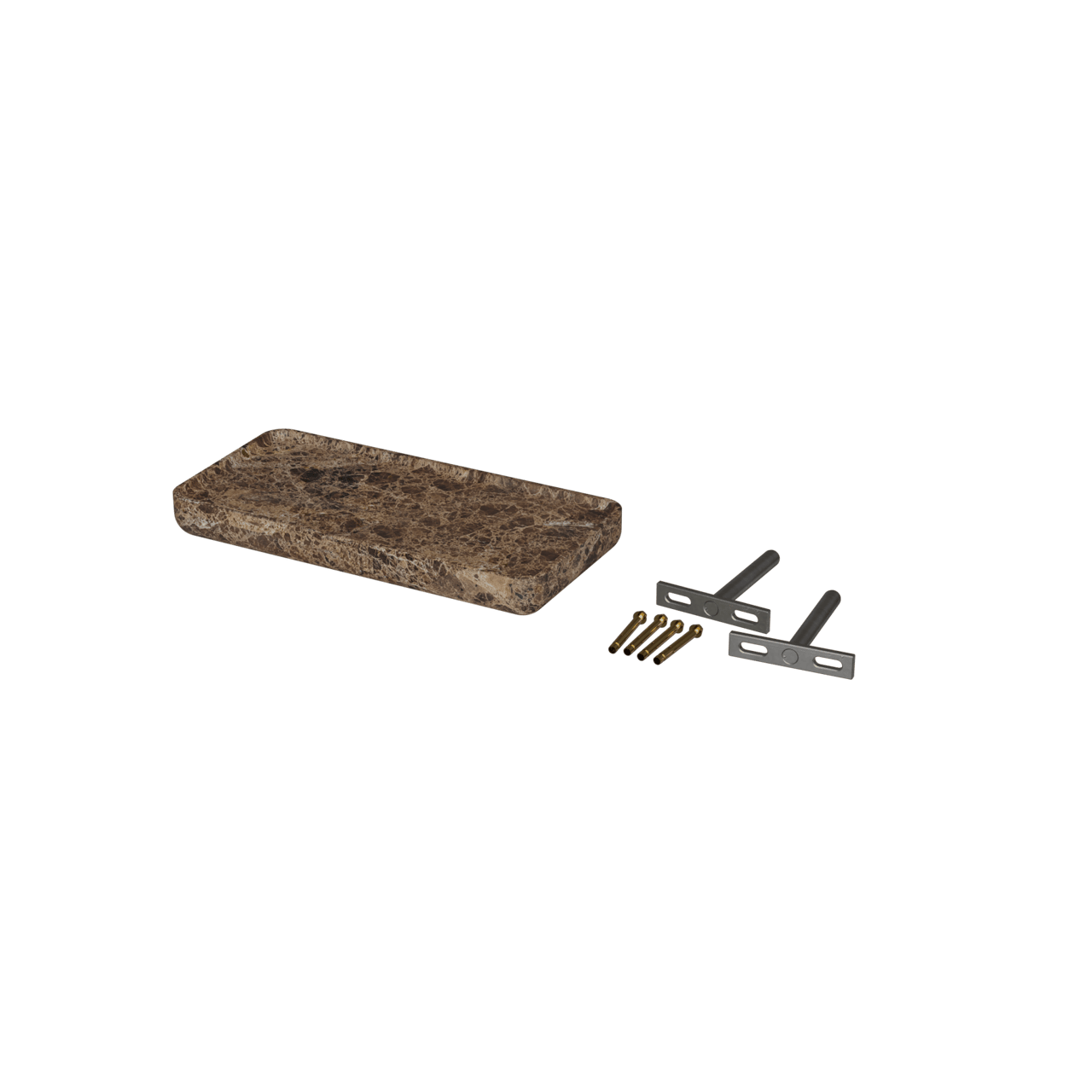 Balmani Tray wandplank Dark Emperador marmer 25 x 12 cm