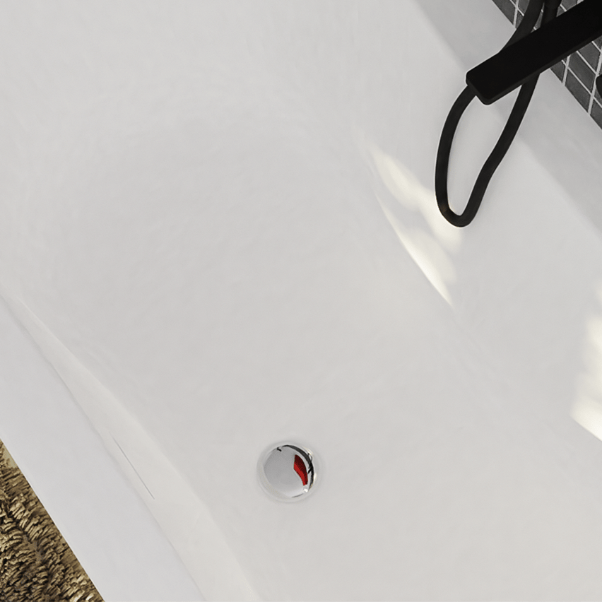 Luca Varess Ophelia tweepersoons hoekbad rechts 170 x 75 cm acryl mat wit