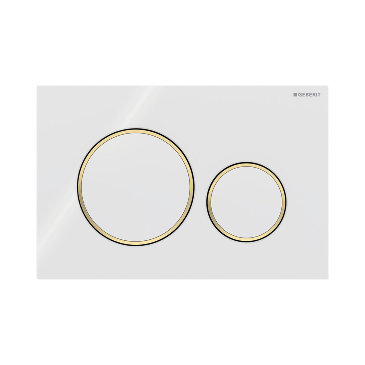 Sigma20 plaque de déclenchement ronde, blanc brillant/or brillant pour Sigma UP320 ou UP720 bâti-support