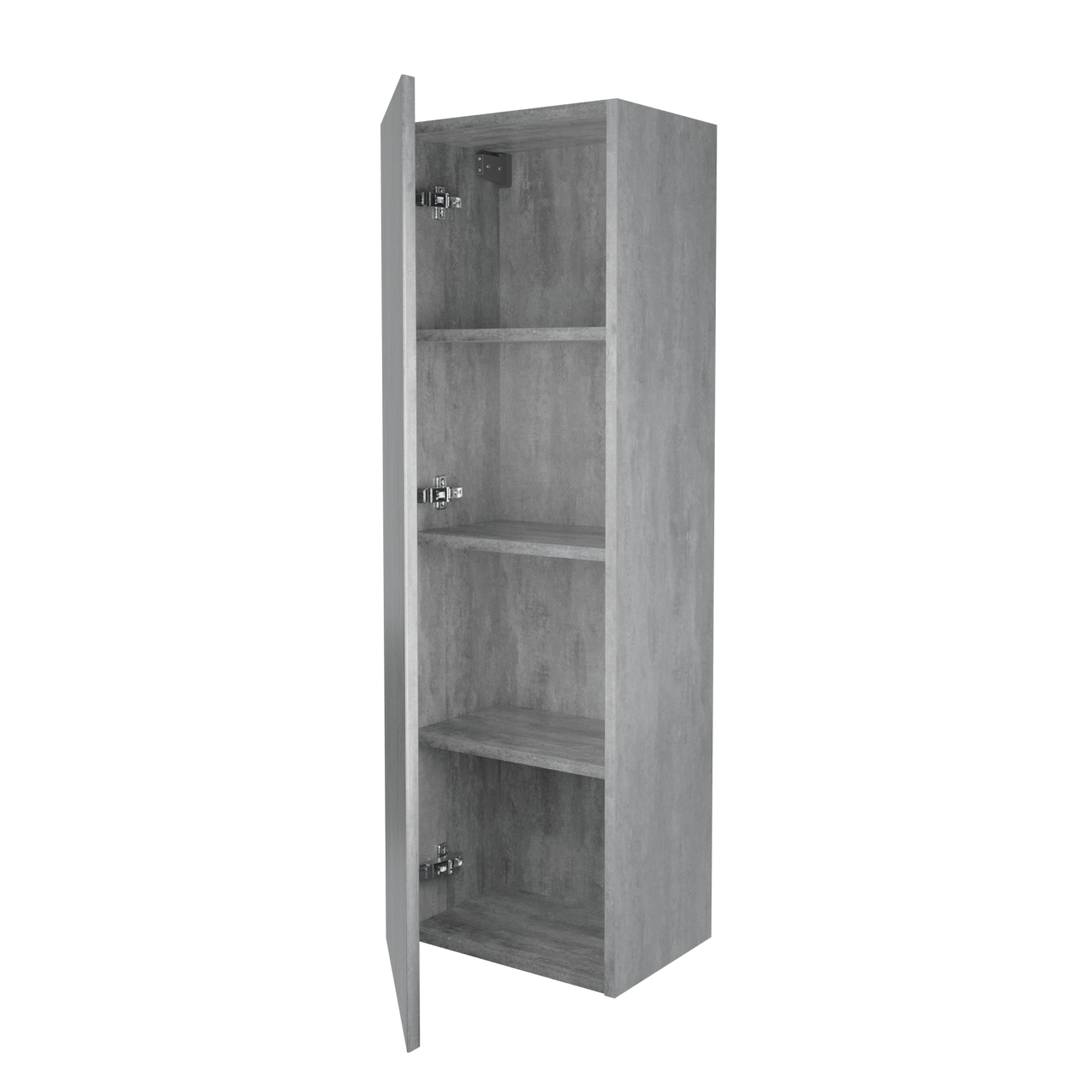 Storke Edge Badhochschrank: Hängend, Beton dunkelgrau, 40 x 30 x 125 cm