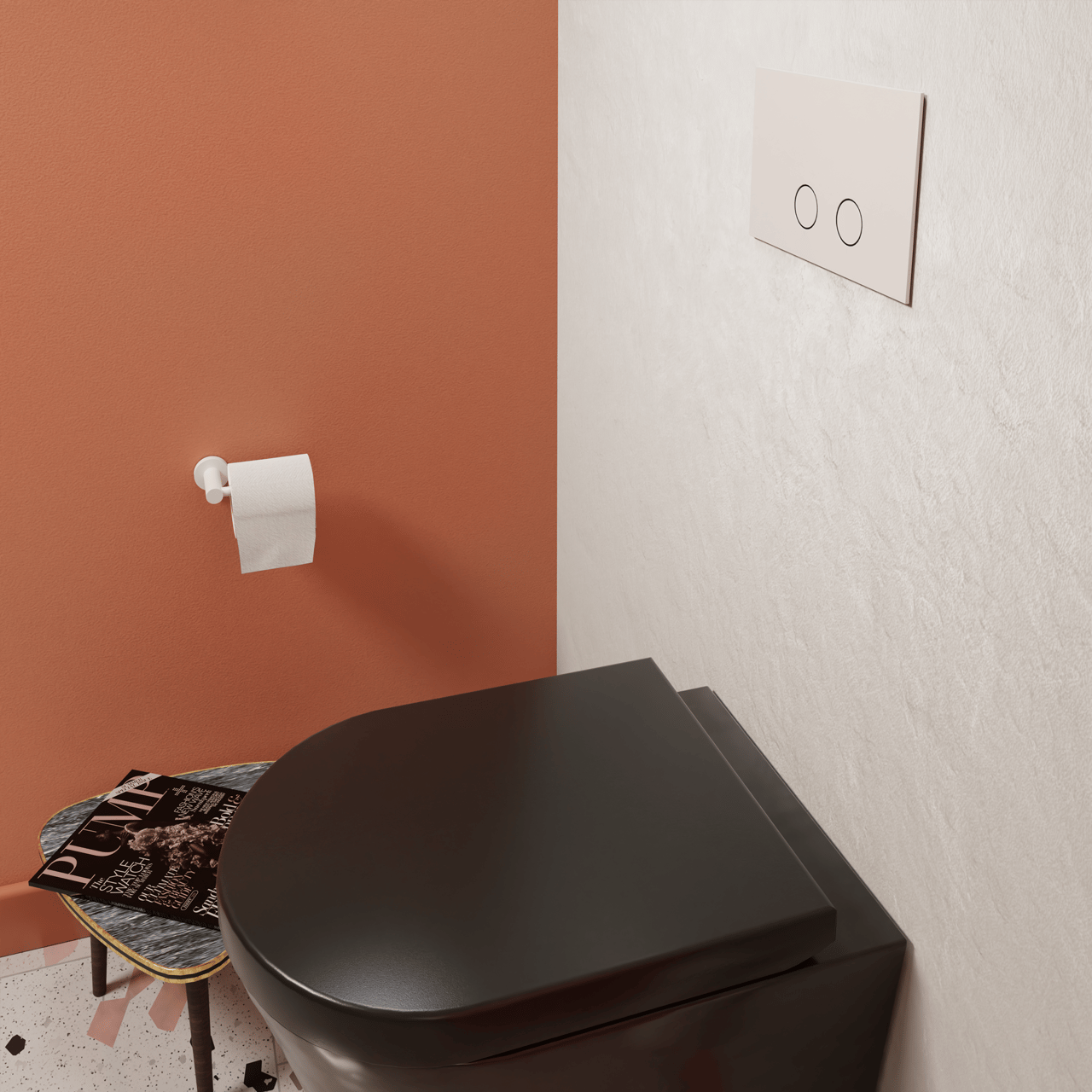 Perola plaque de commande Blanc Mat pour UP320 ou UP720 bâti-support