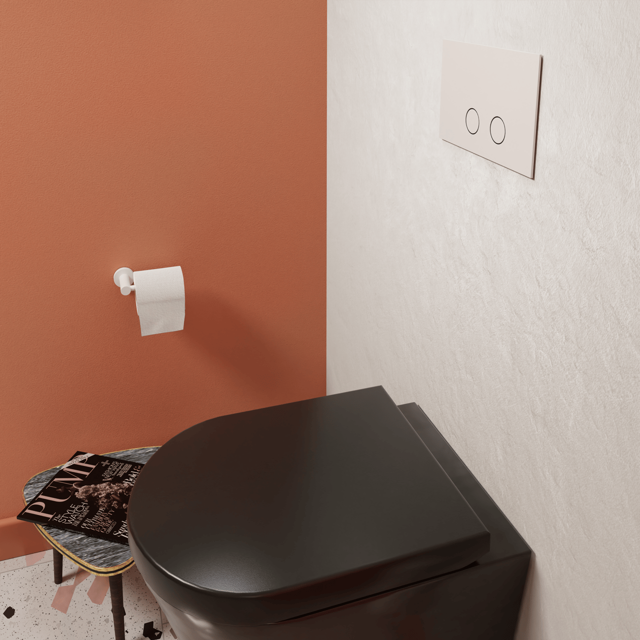 Perola Betätigungsplatte: Weiß Matt, für UP320 oder UP720 Spülkasten