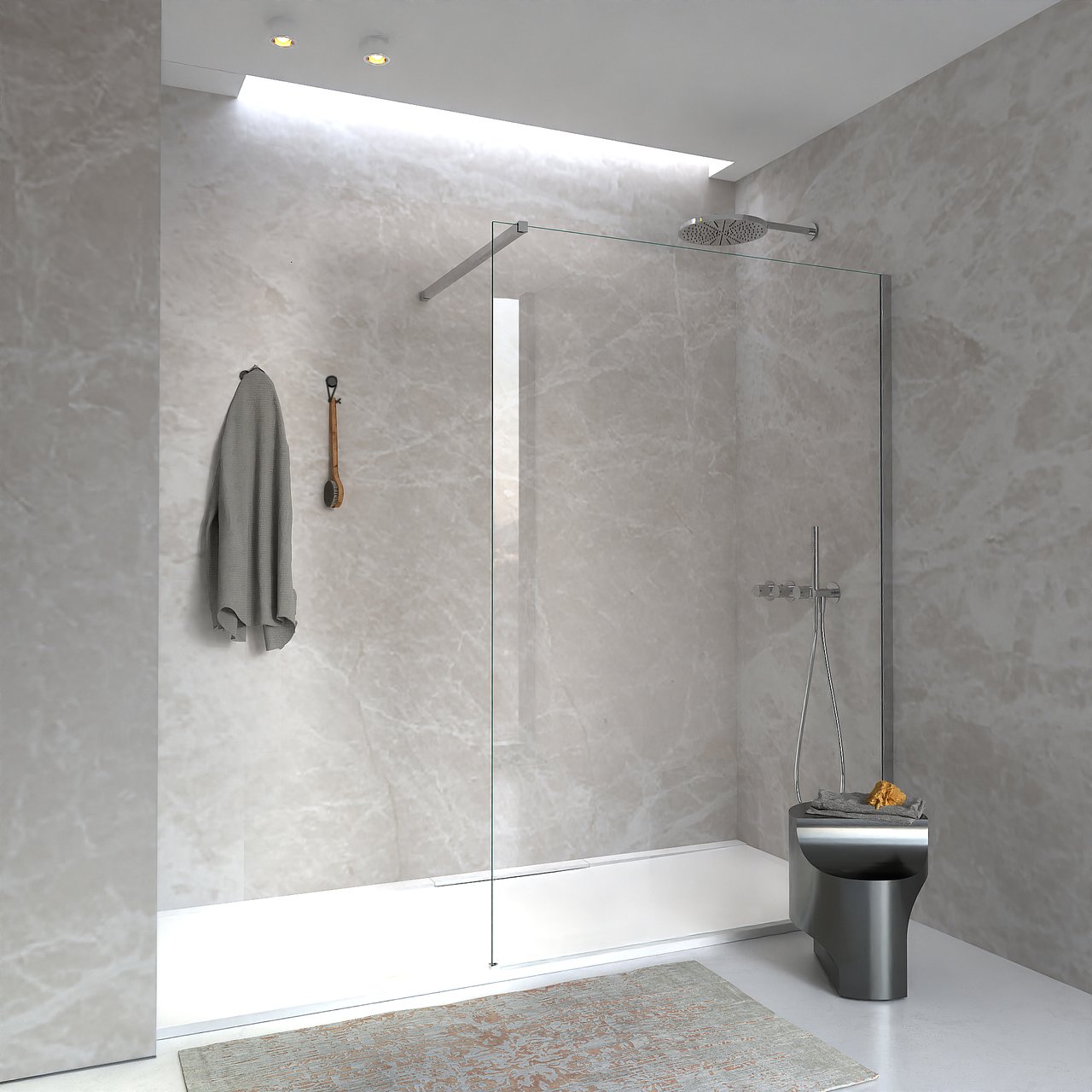 BLAUFOSS Nola 300 Hoofddouche rond 30 cm met wand douchearm chroom