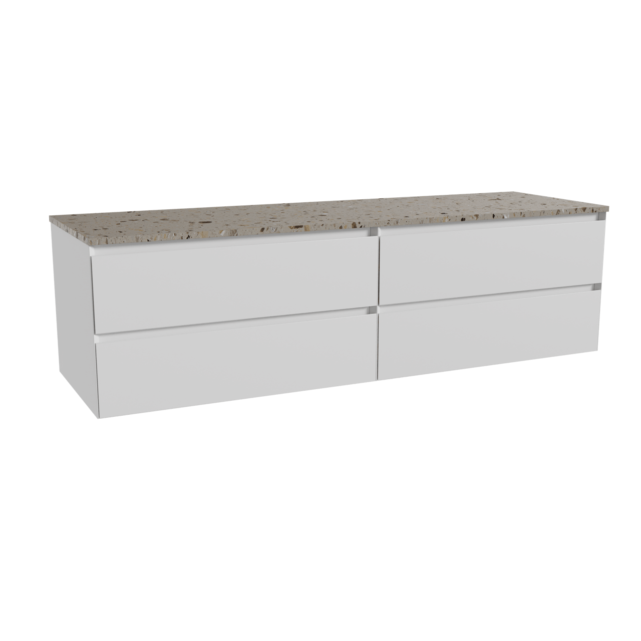 Balmani Mitra Badmöbel mit Stretto Waschtischplatte für Aufsatzwaschbecken