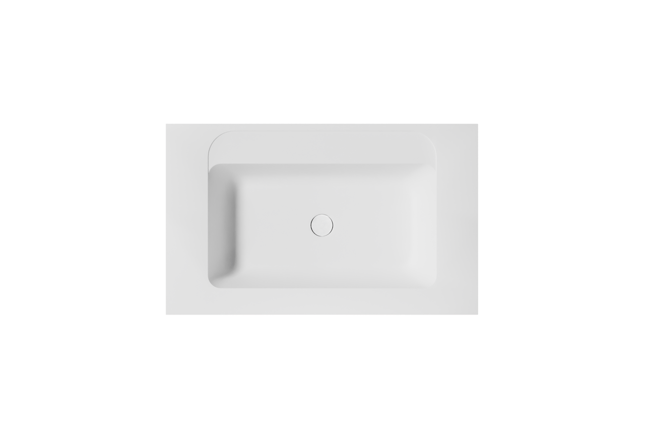 Balmani Tablo Strada plan simple Marbre composite blanc (mat) 90 x 55 cm