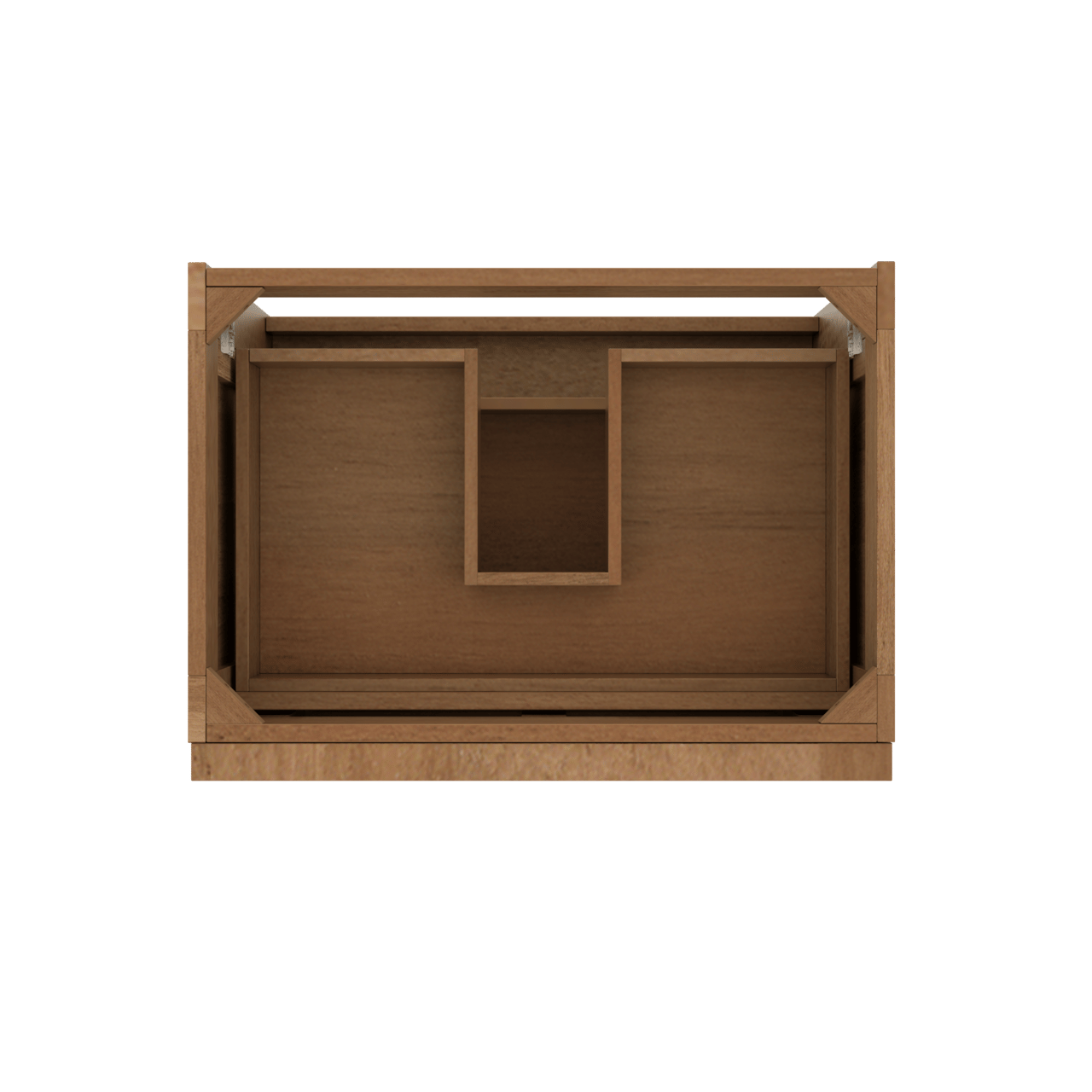 Balmani Forma zwevende wastafelonderkast 75 x 55 cm teakhout 2 lades