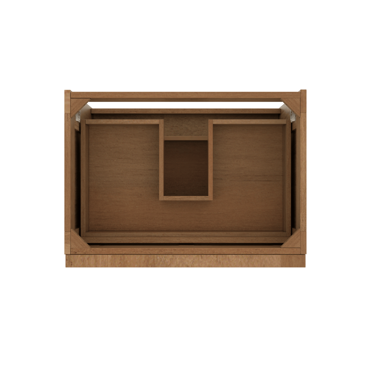 Balmani Forma zwevende wastafelonderkast 75 x 55 cm teakhout 2 lades