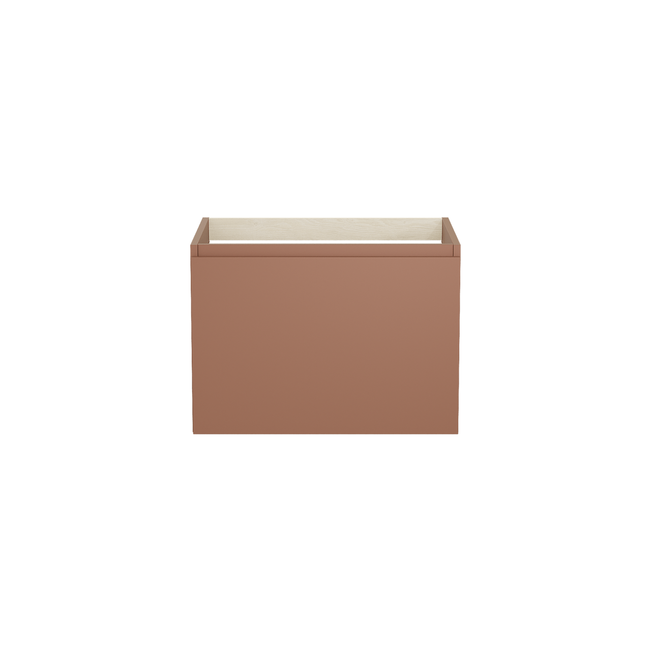 Balmani Sfera hängender Waschbeckenunterschrank: 67,5 x 55 cm, Cotto, 2 Schubladen