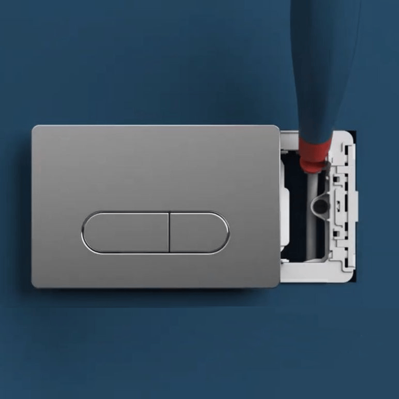 Oleas M1 plaque de commande Chrome Mat pour Ideal Standard ProSys bâti-support