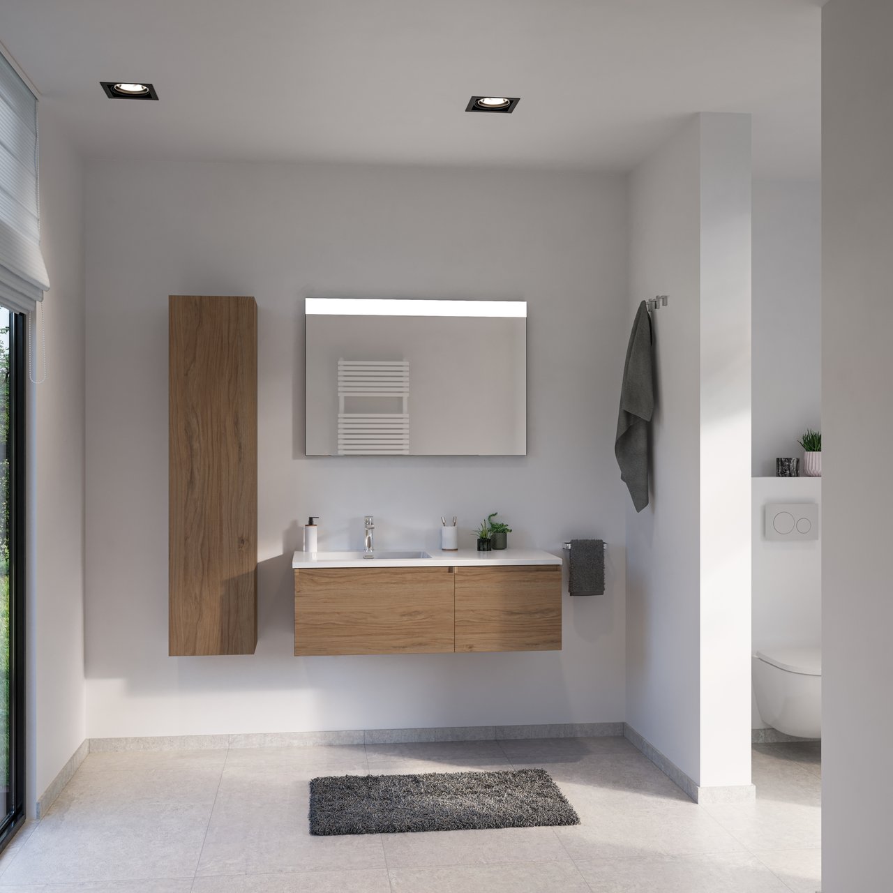 Storke Lucera miroir rectangulaire lumineux 100 x 70 cm