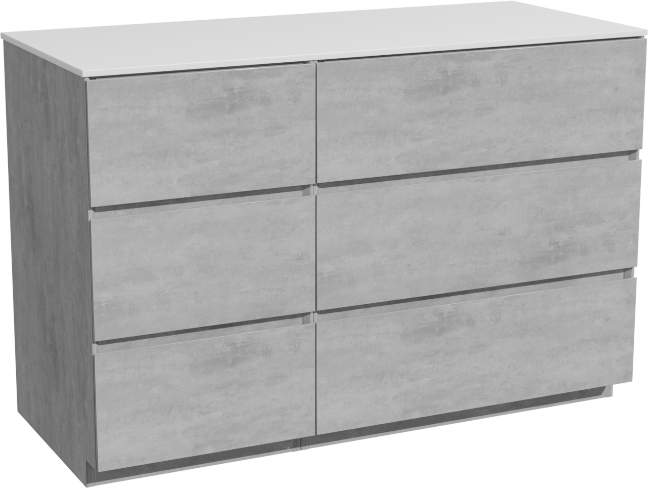 Storke Edge staand badmeubel 120 x 52 cm beton donkergrijs met Tavola enkel of dubbel wastafelblad in solid surface mat wit