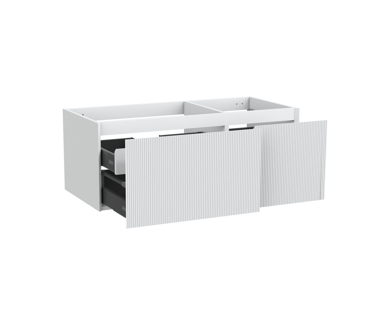 Balmani Fila zwevende wastafelonderkast 120 x 55 cm asymmetrisch links mat wit 4 lades