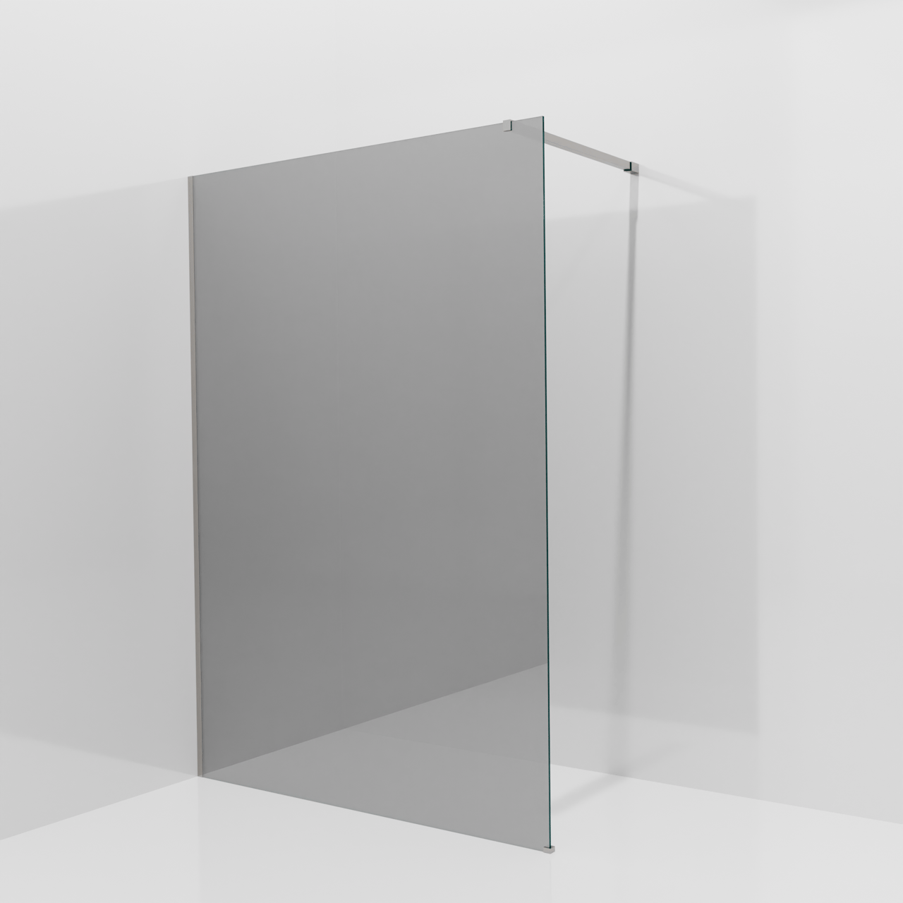 Balmani Modular douche à l'italienne: 140 x 200 cm, Miroir Reflex, avec coating, Profil Brushed Inox