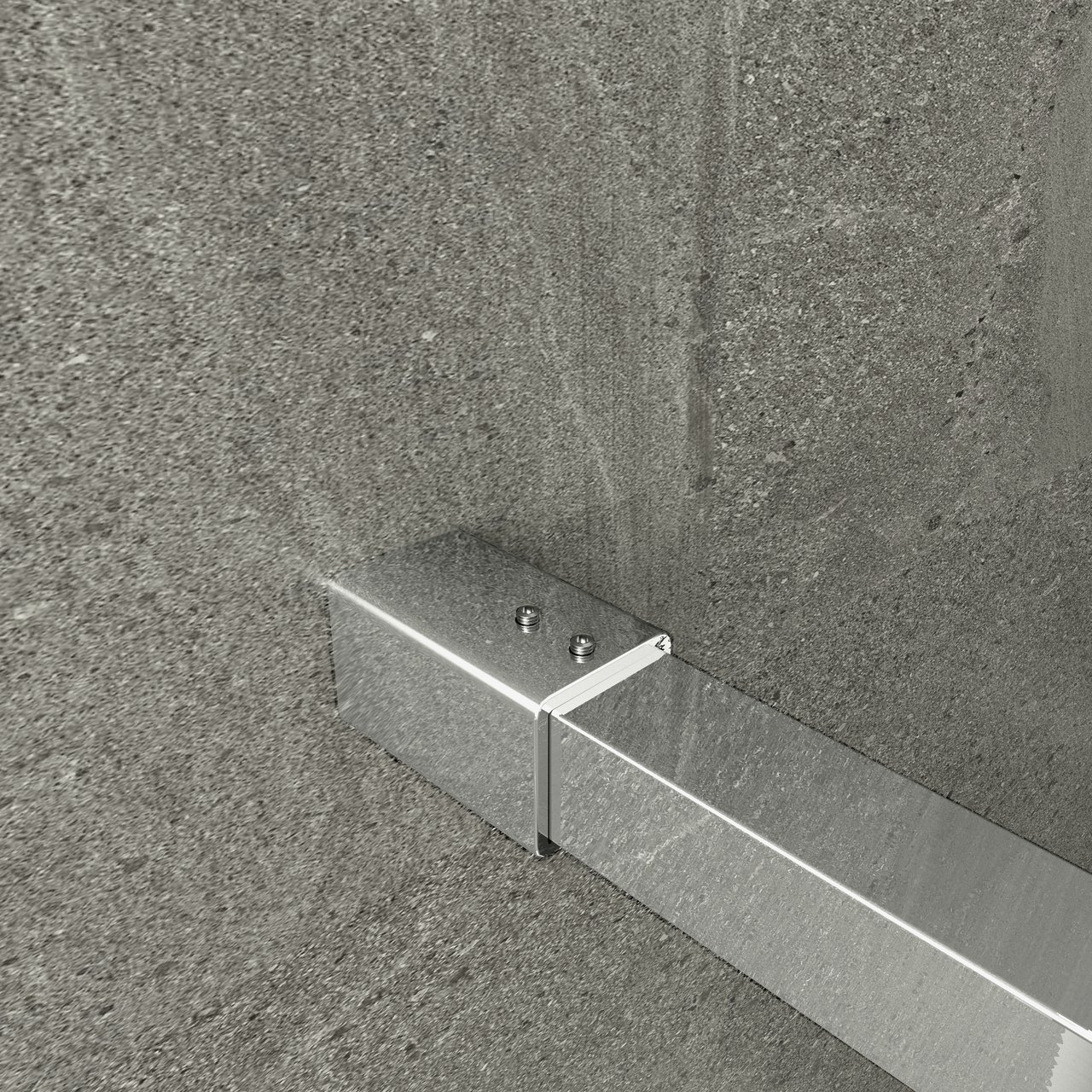 Balmani Modular inloopdouche 120 x 200 cm mikado glas glanzend chroom profiel