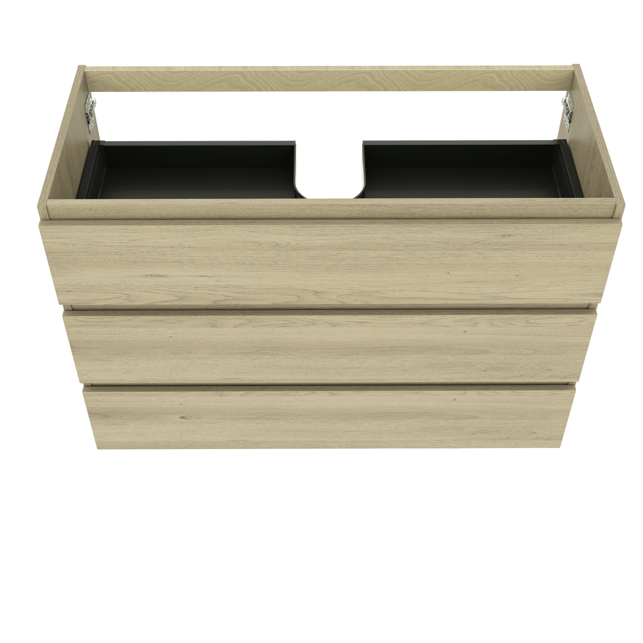 Balmani Lucida staande wastafelonderkast 120 x 55 cm verweerd eiken 3 lades