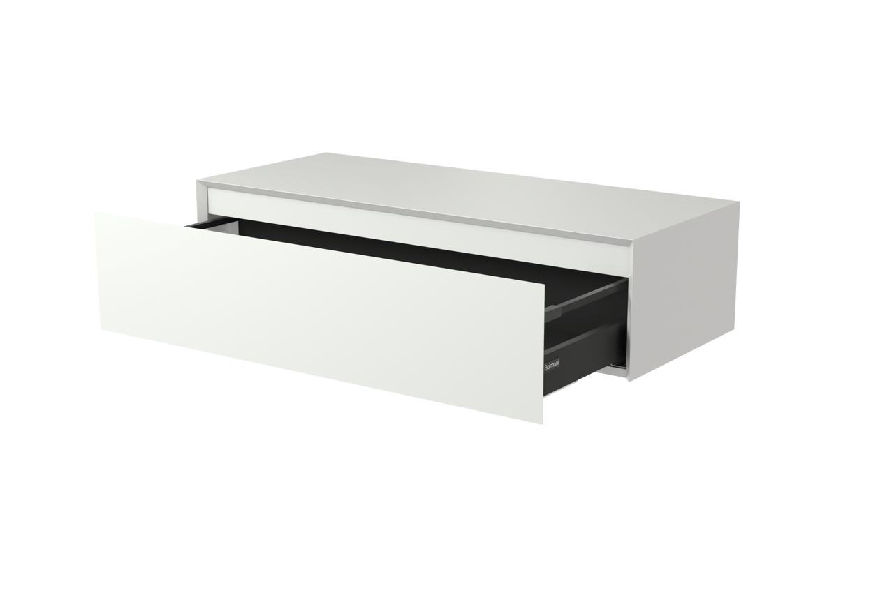Balmani Mitra Elements zwevende wastafelonderkast 120 x 50 cm mat wit 1 lade