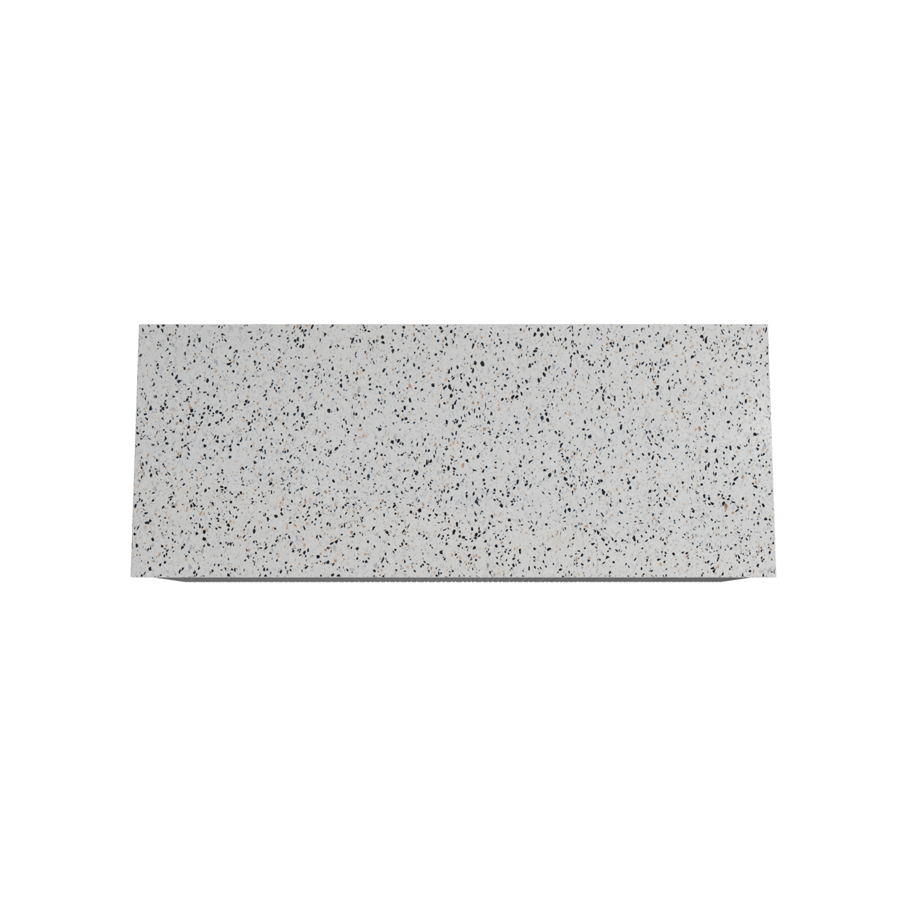 Storke Ribs meuble salle de bains suspendu 130 x 52 cm chêne noir avec Tavola tablette simple ou double en blanc/noir mat terrazzo, Nervure droite asymétrique verticale