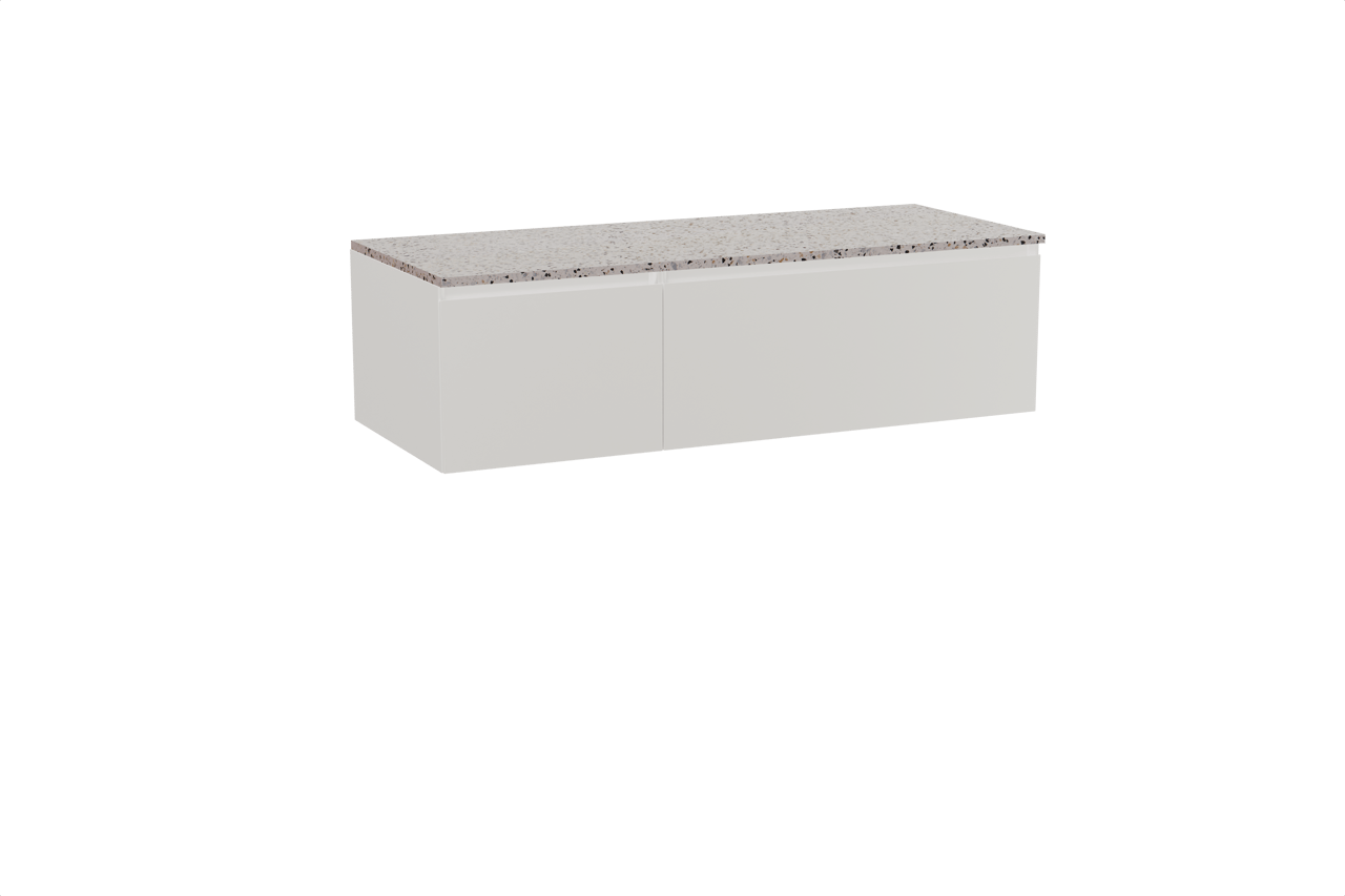 Storke Edge Badmöbel Set mit Tavola Waschtischplatte für Aufsatzwaschbecken