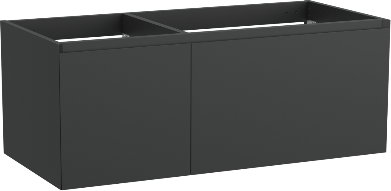 Balmani Idra meuble sous-lavabo suspendu 120 x 55 cm asymétrique droite noir mat 4 tiroirs