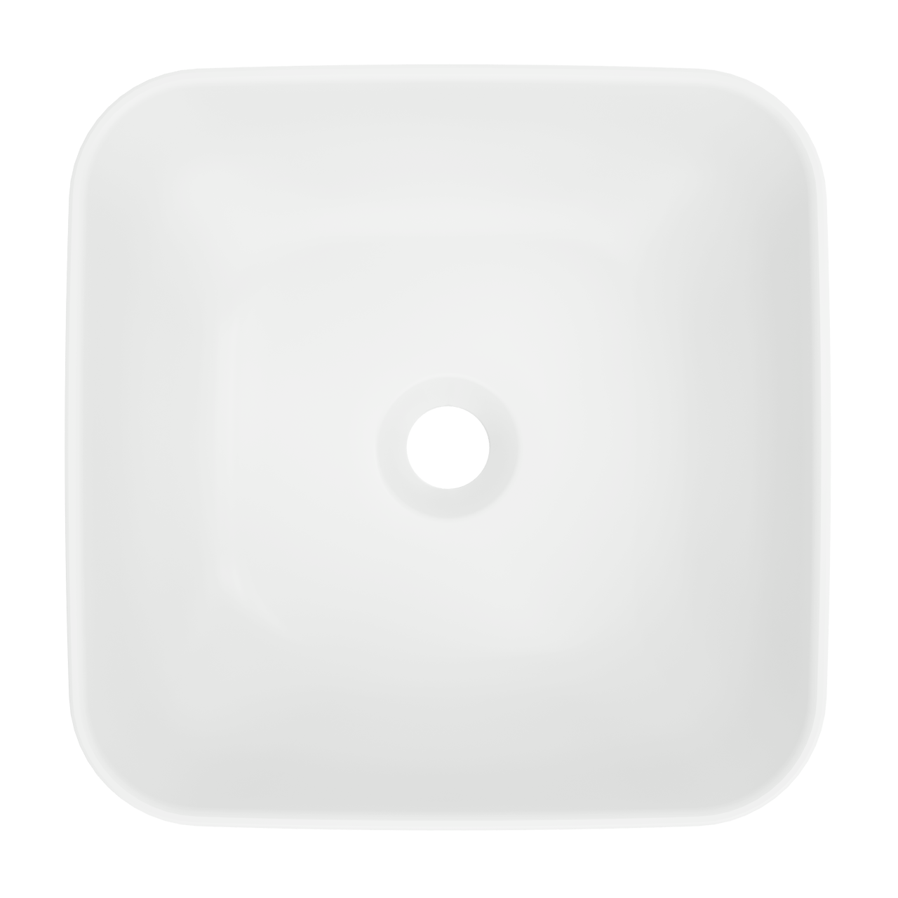 Luca Varess Messina waskom mat witte porselein vierkant 36 x 36 cm