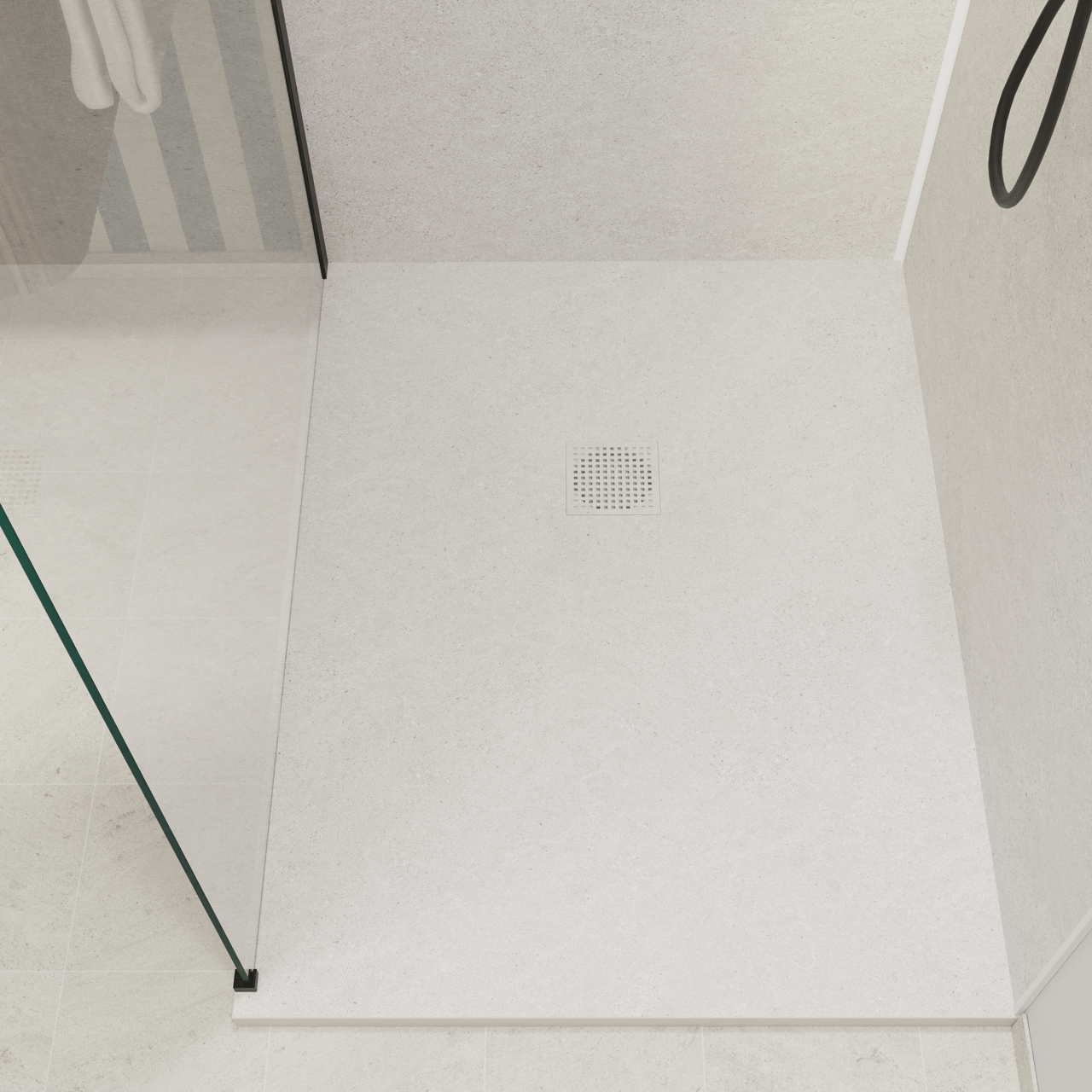 Luca Varess Suite douchebak 120 x 90 cm composietmarmer Dizzy Light 