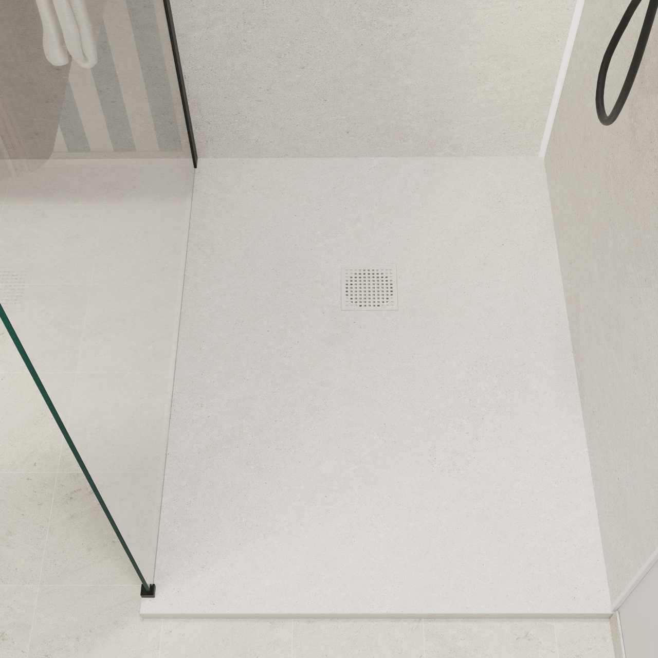 Luca Varess Suite Duschwanne 120 x 90 cm Marmorkomposit Dizzy Light