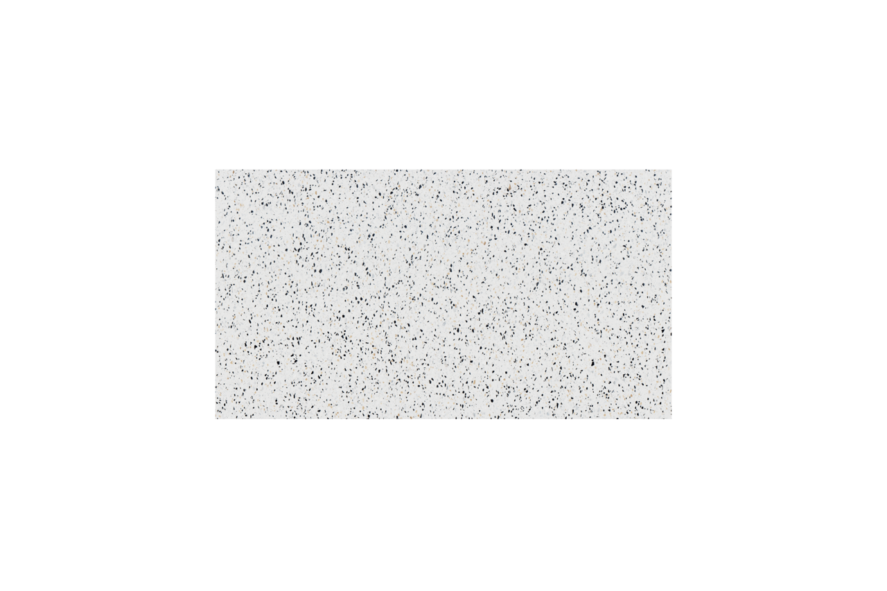 Storke Tavola Einzel Waschtischplatte Weiß/Schwarz Terrazzo Matt 95 x 52 cm