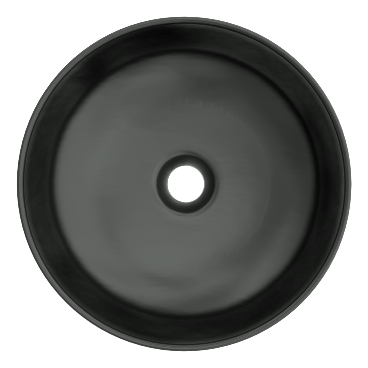 Luca Varess Perla waskom Mat Zwarte porselein rond Ø 34 cm