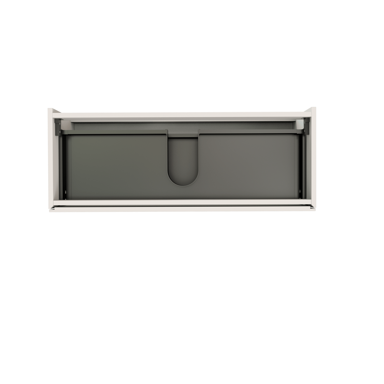 Storke Edge hängender Waschbeckenunterschrank: 100 x 40 cm, Weiß matt, 2 Schubladen