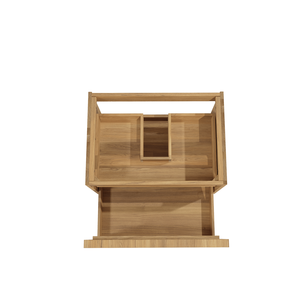 Balmani Forma zwevende wastafelonderkast 75 x 55 cm teak 2 lades vert. sym. groef