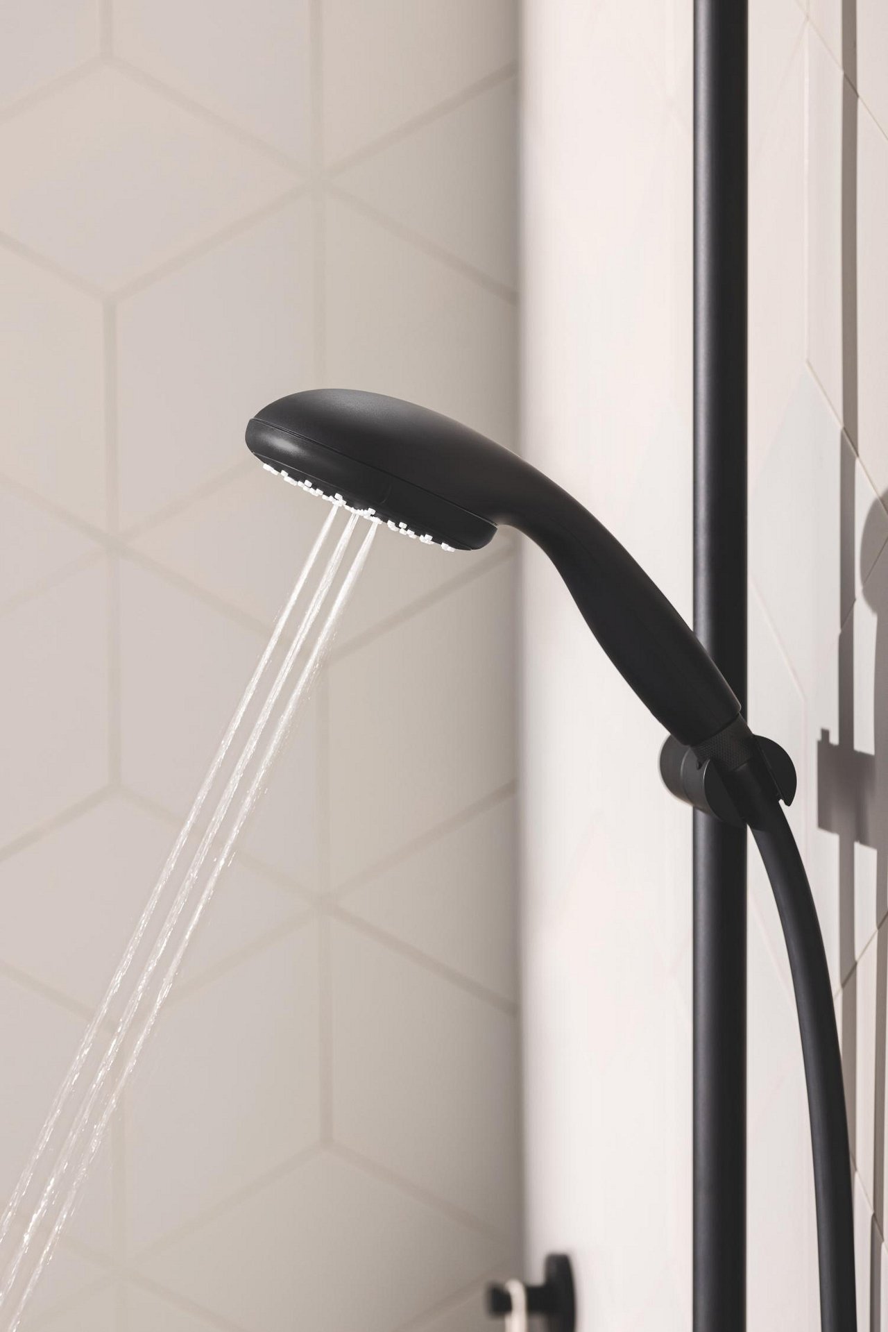 Grohe Vitalio Start set de douche de pluie robinet thermostatique Noir Mat