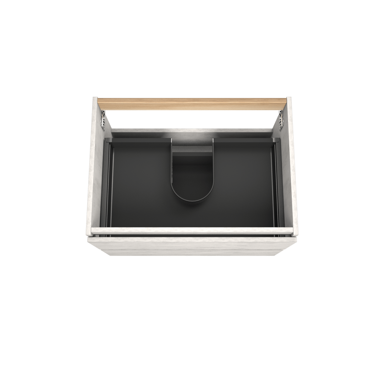 Balmani Lucida zwevende wastafelonderkast 75 x 55 cm beton zilvergrijs 2 lades