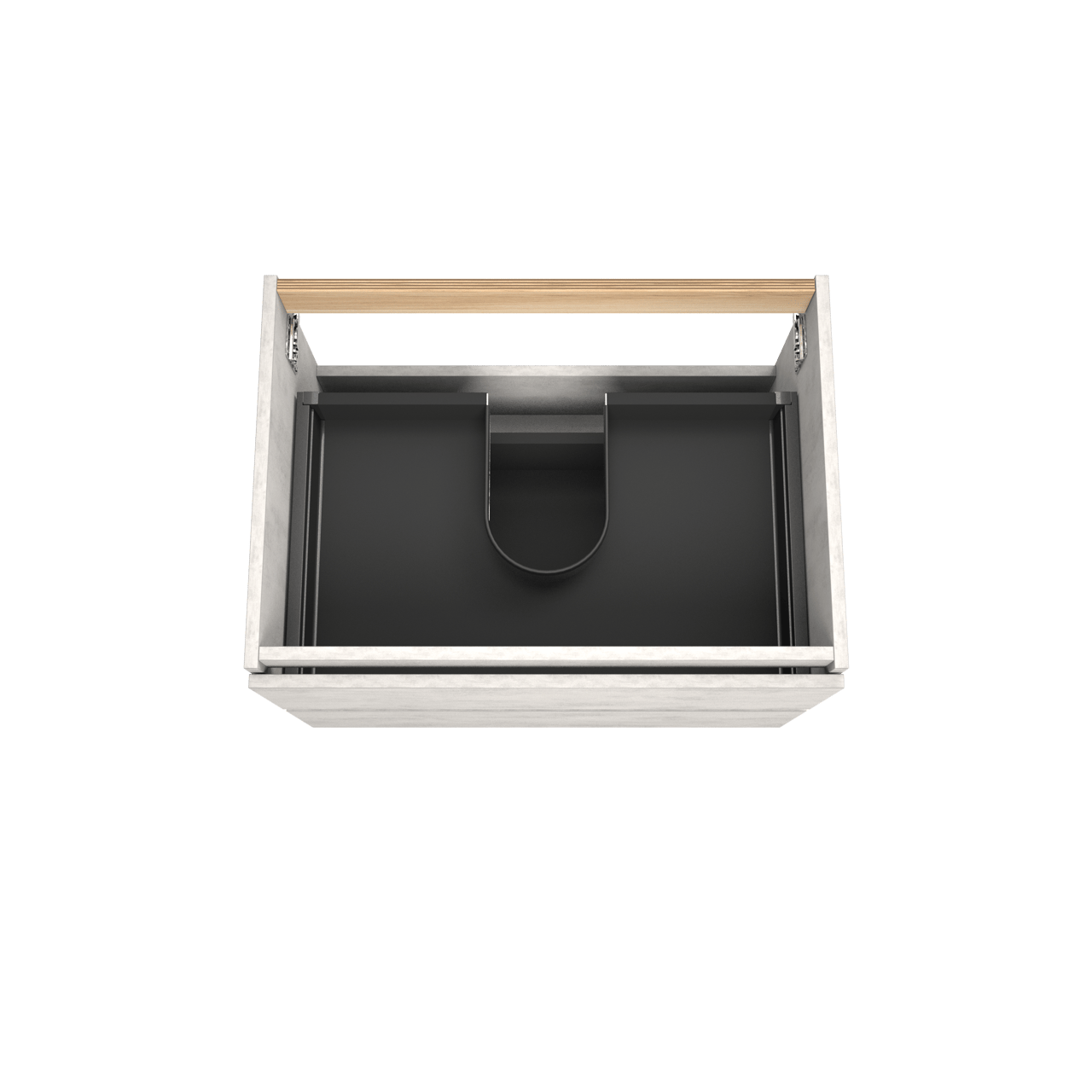 Balmani Lucida zwevende wastafelonderkast 75 x 55 cm beton zilvergrijs 2 lades