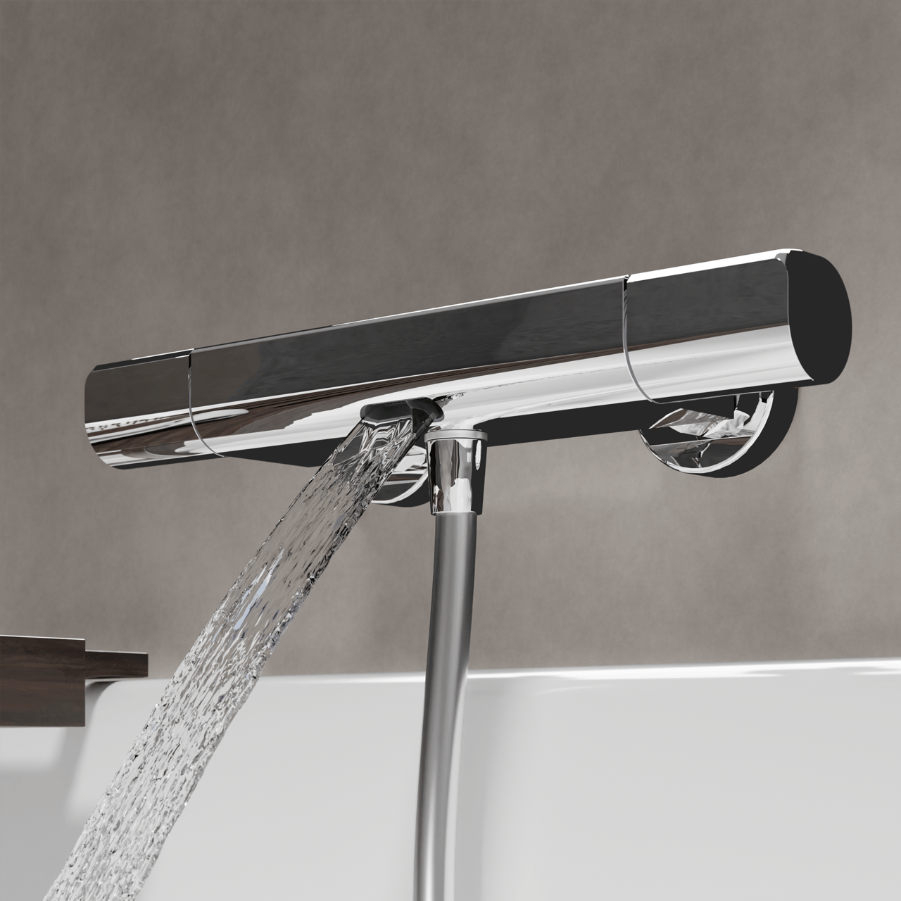 Blaufoss Eris Robinet de baignoire mural chrome