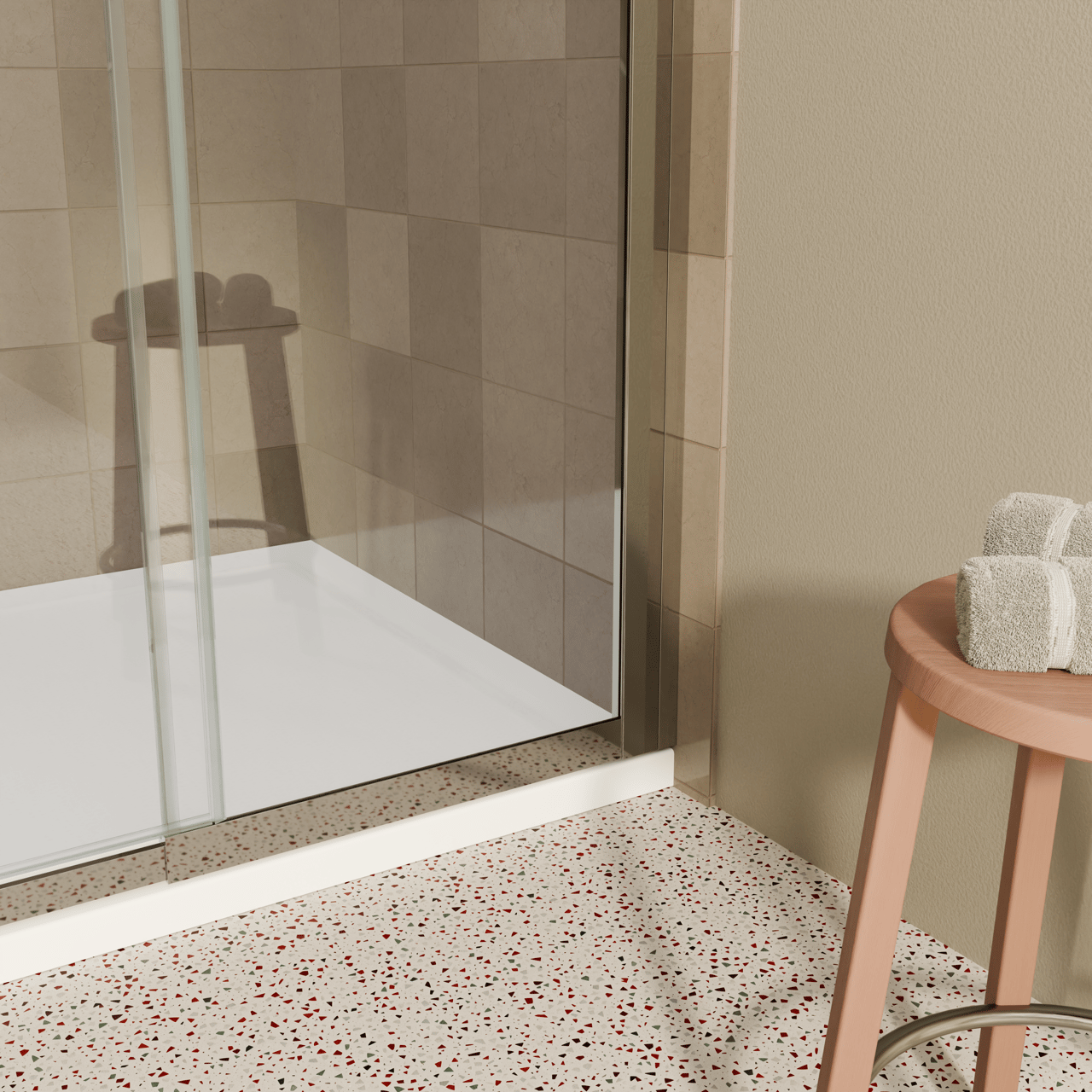 Balmani verbredingsprofiel voor douchedeuren 190 cm, Glanzend Chroom