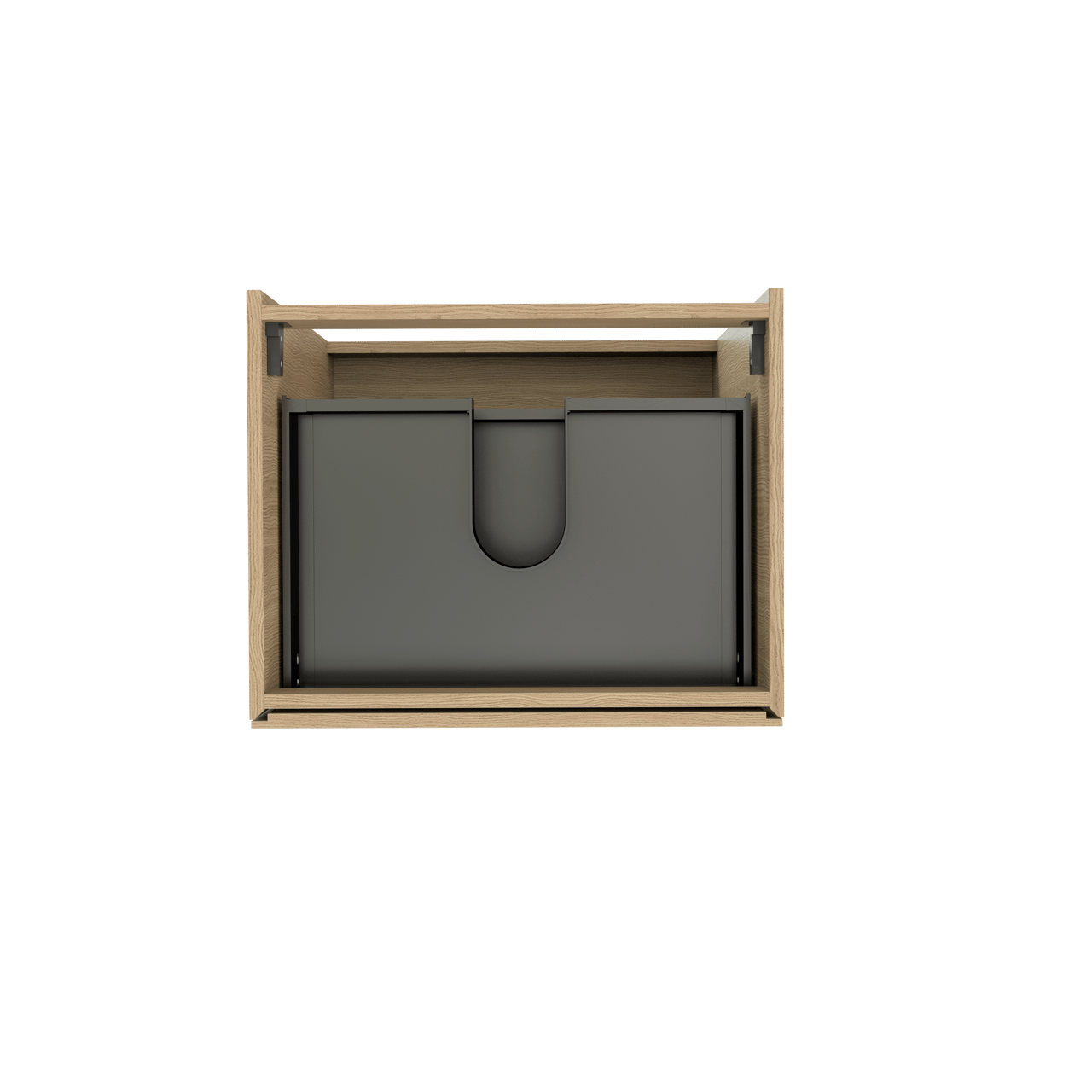 Storke Edge staande wastafelonderkast 65 x 52 cm natuur eik 3 lades