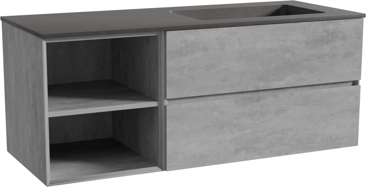 Storke Edge meuble salle de bains avec plan vasque Scuro